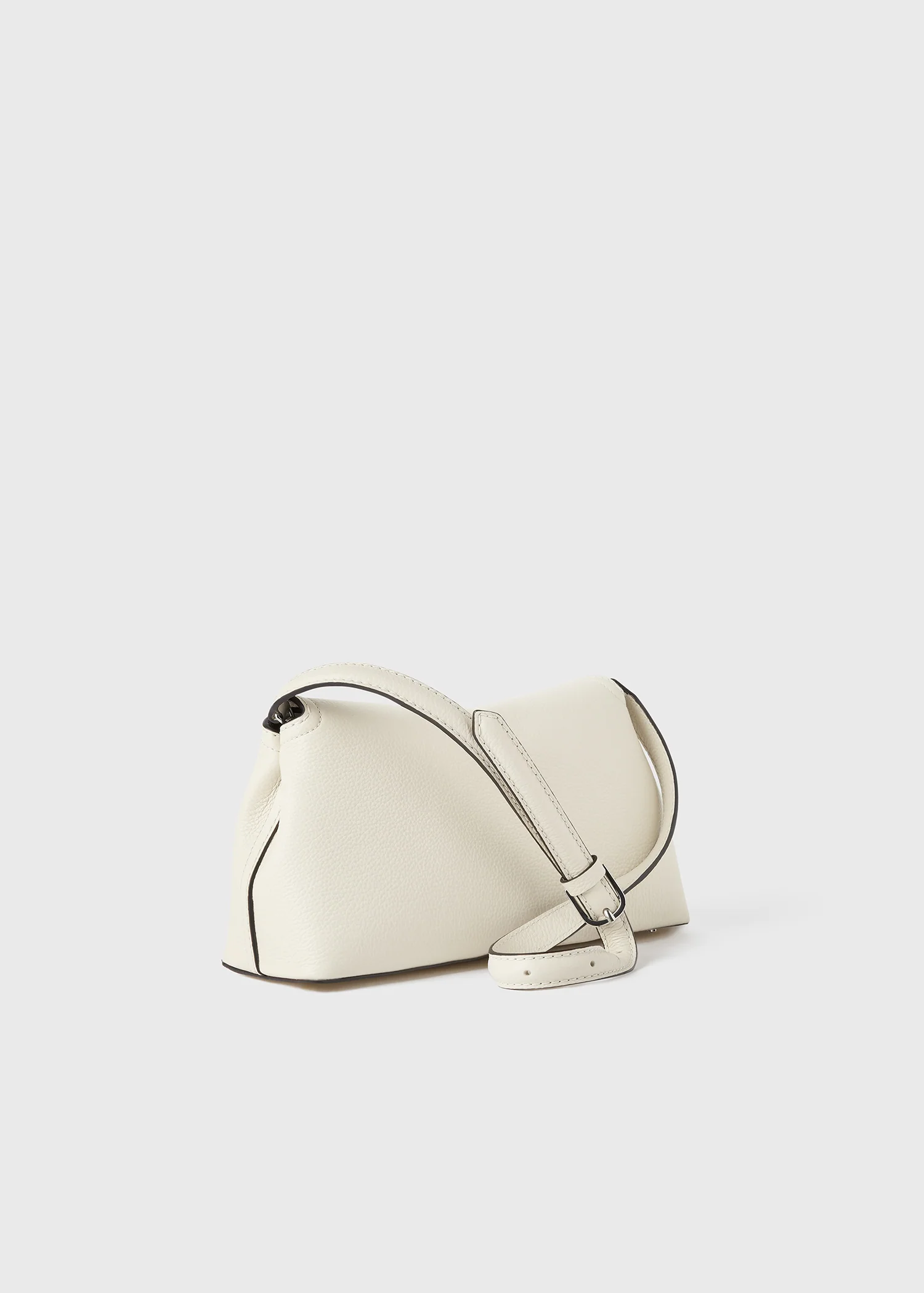 T-lock grained-leather clutch milk - Image 4