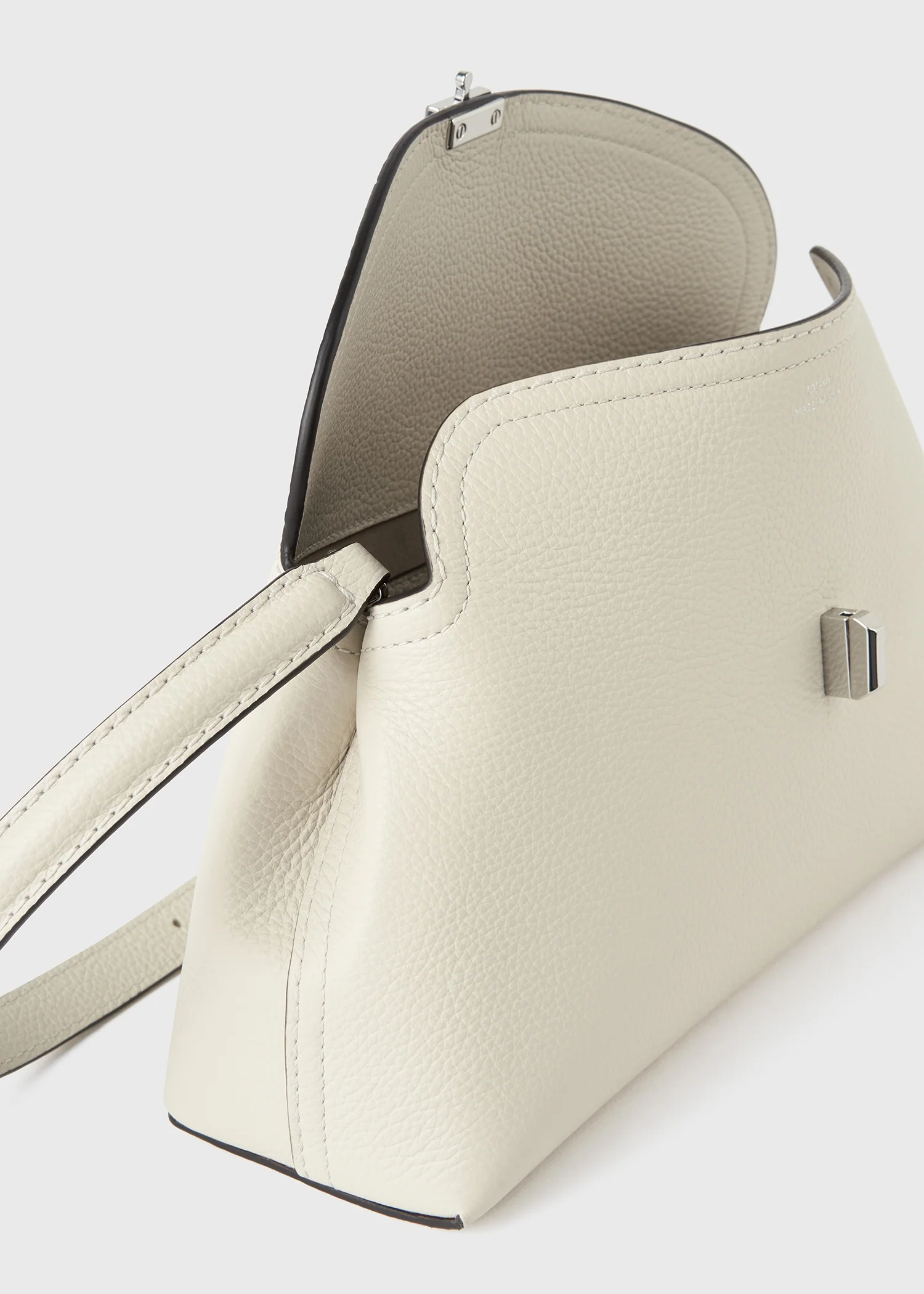 T-lock grained-leather clutch milk - Image 6