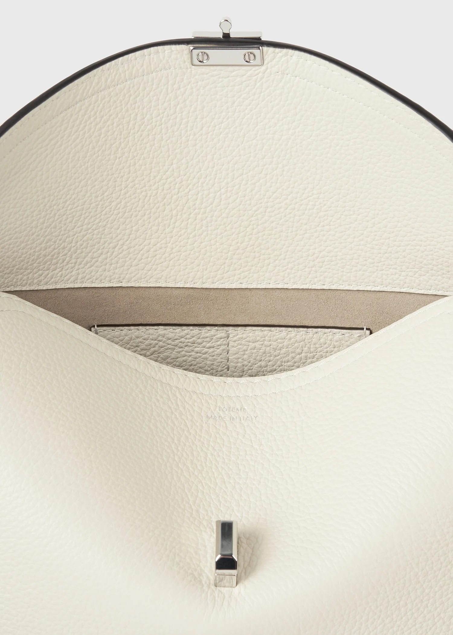 T-lock grained-leather clutch milk - Image 7