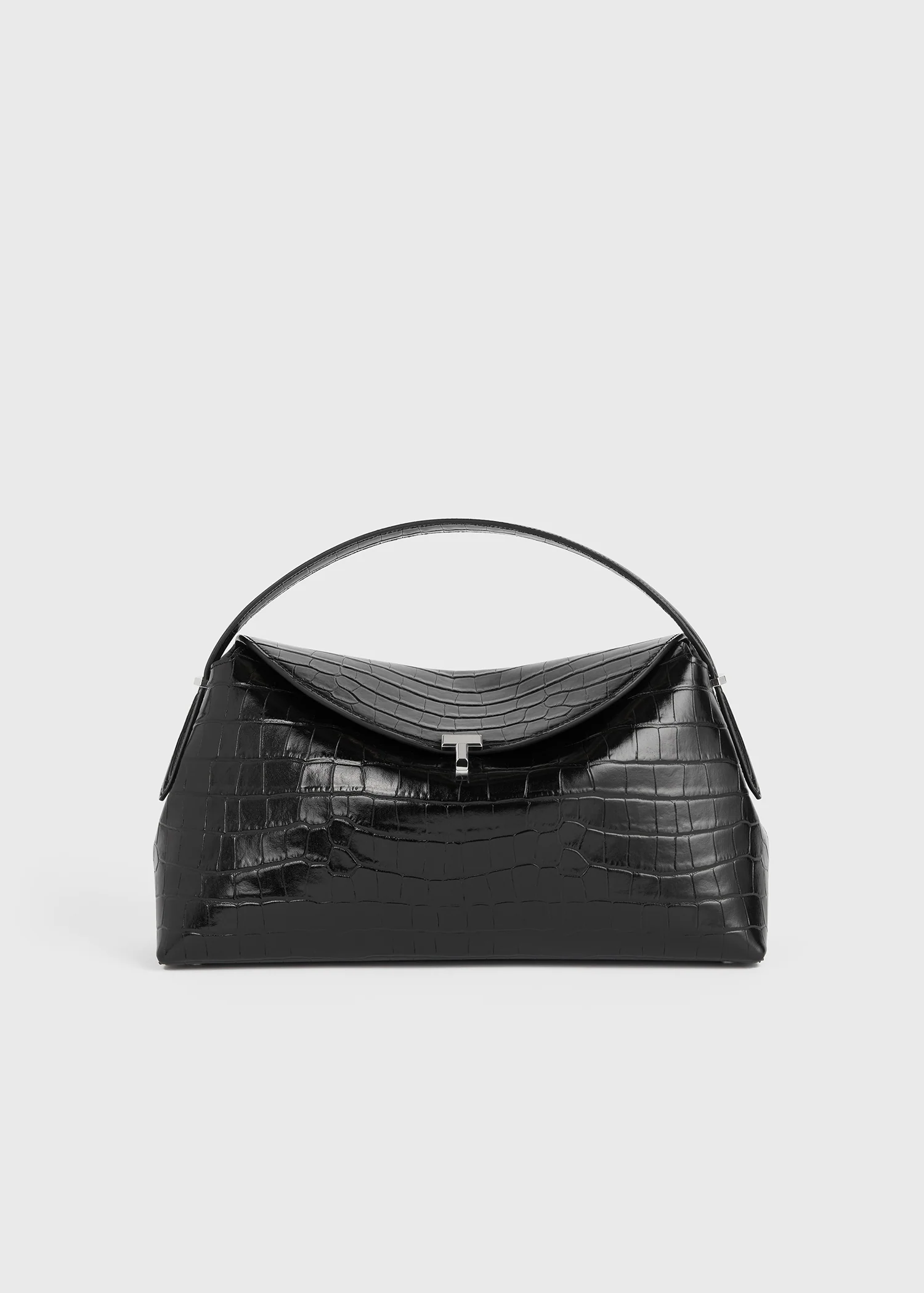 T-lock croco-embossed top handle black - Image 10