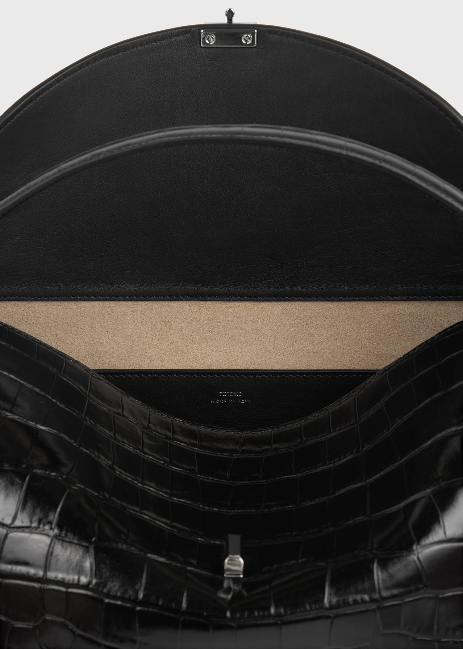 T-lock croco-embossed top handle black - Image 7