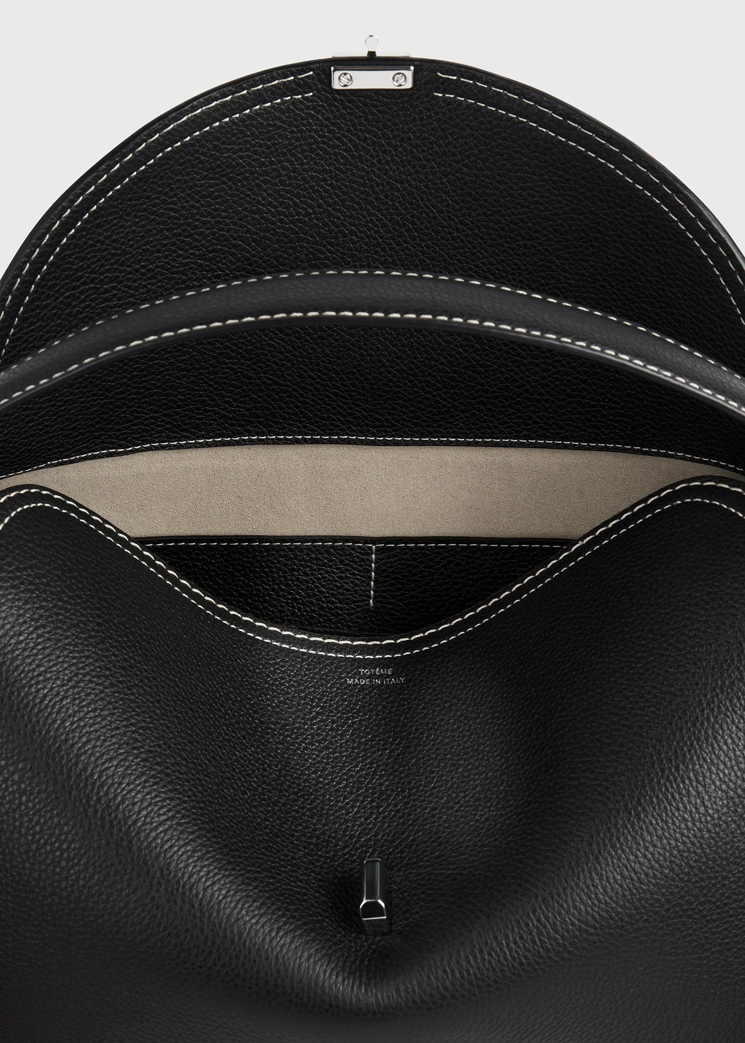 T-lock grained-leather top handle black - Image 7