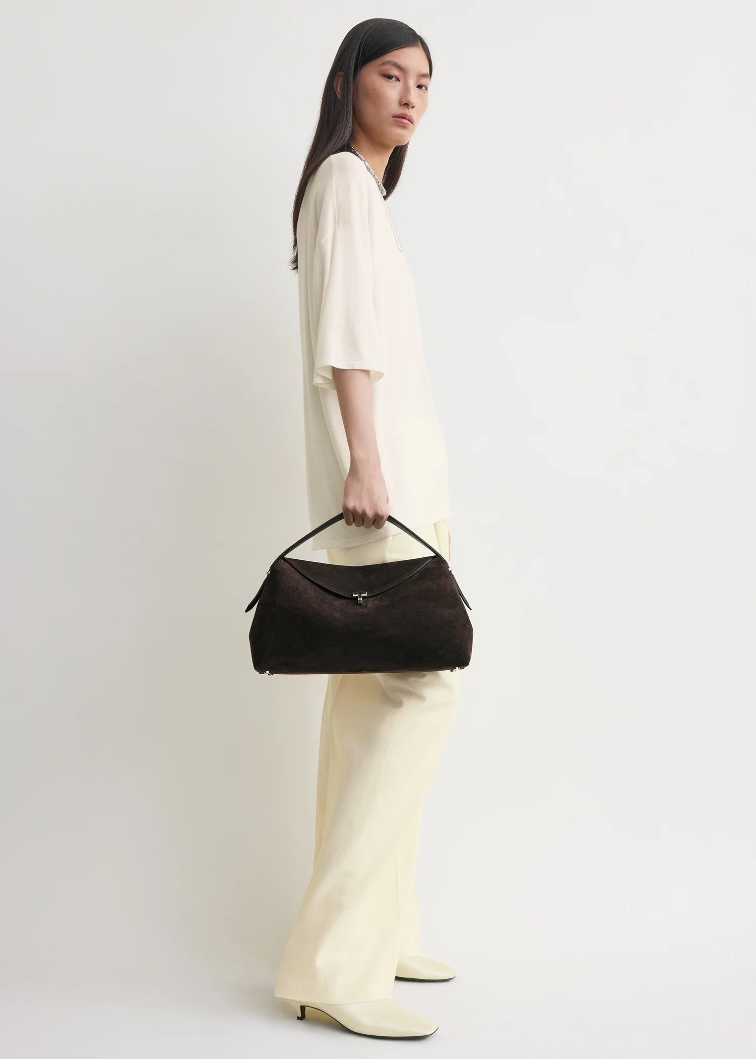 T-lock suede top handle espresso - Image 3