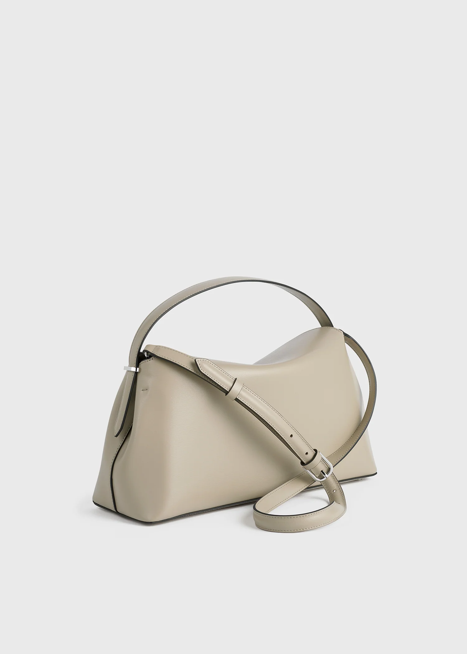 T-lock leather top handle fawn - Image 4