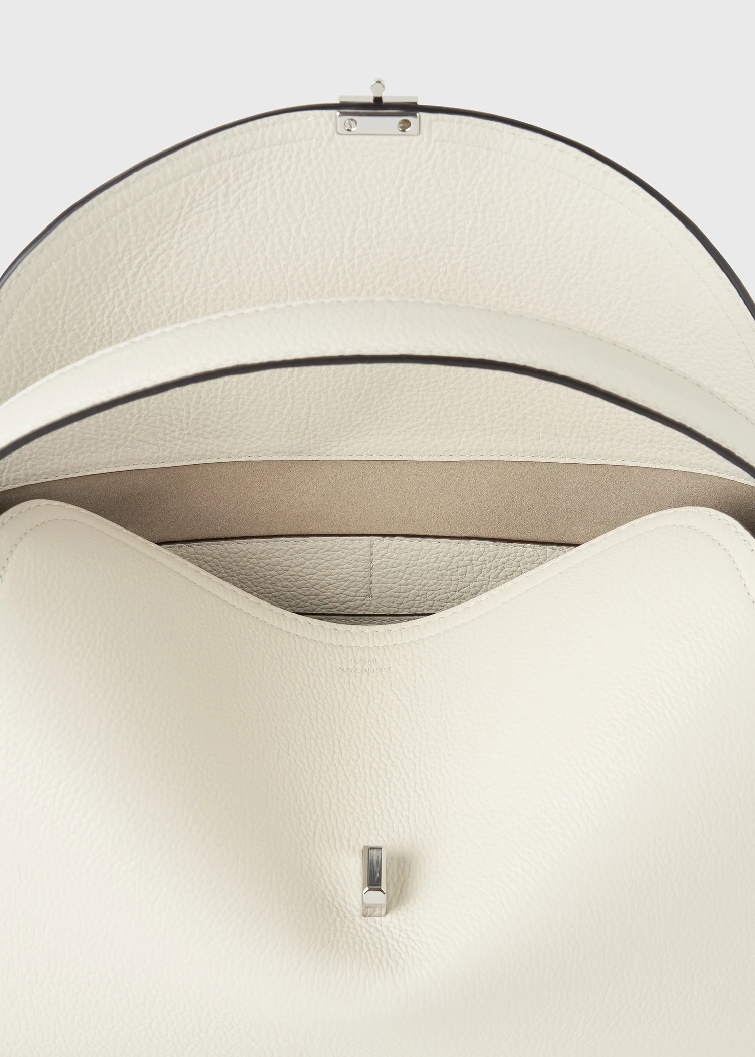 T-lock grained-leather top handle milk - Image 7