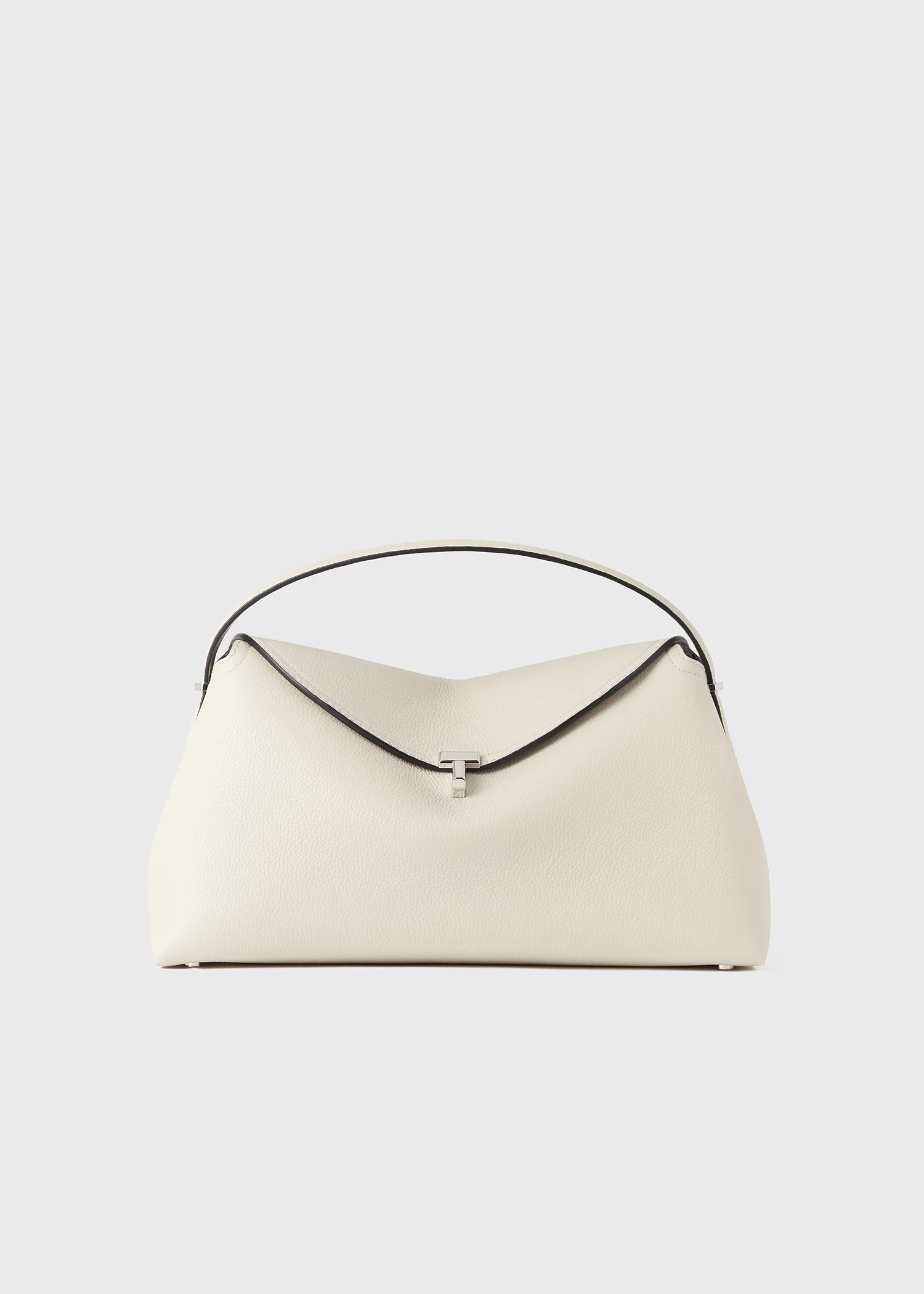 T-lock grained-leather top handle milk - Image 9