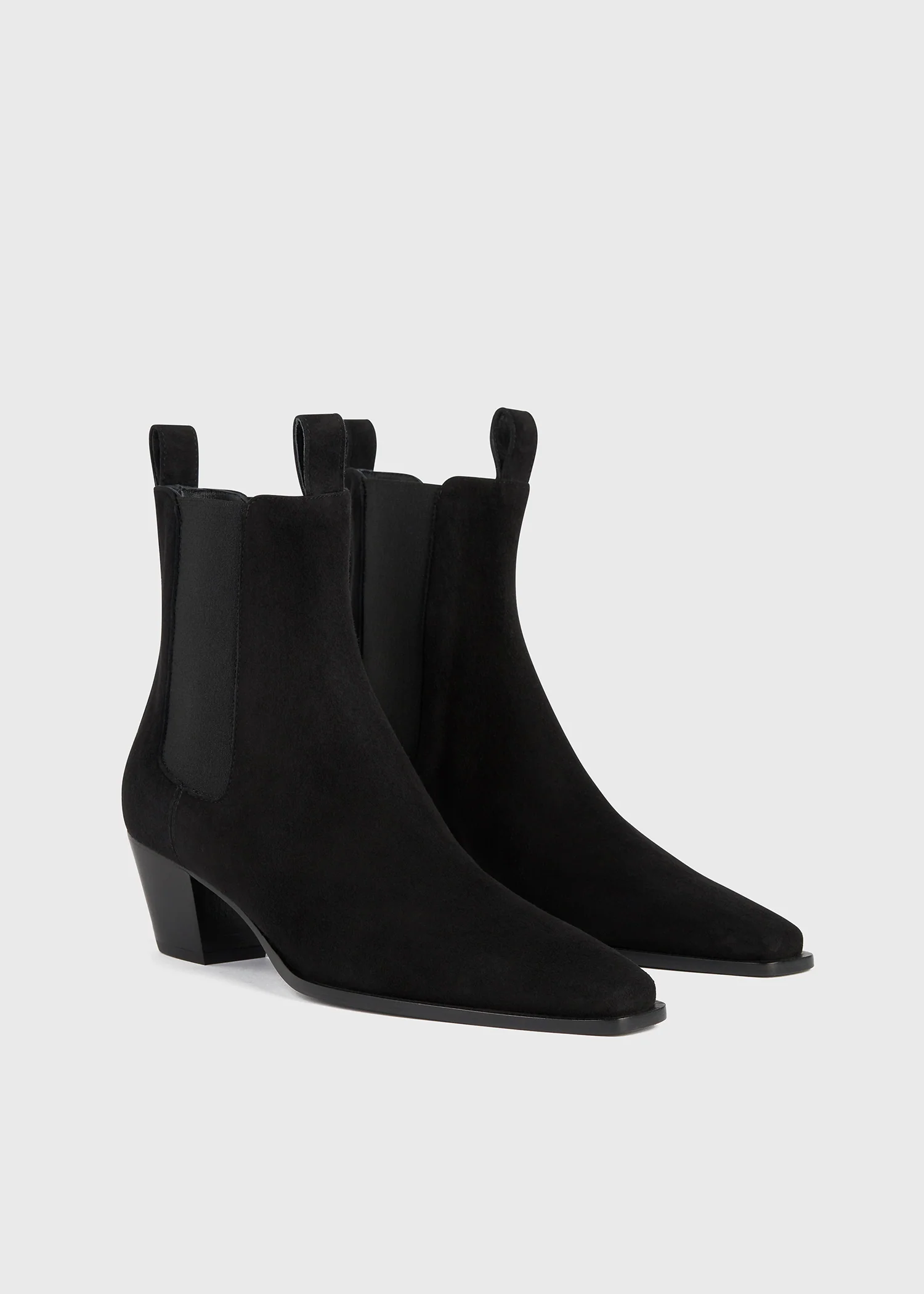 Suede city boots black - Image 4