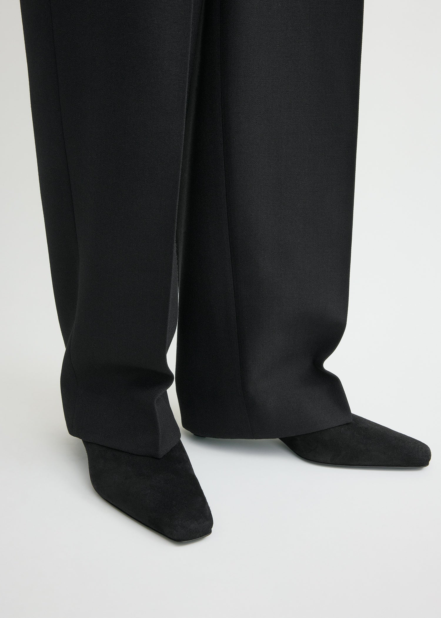 Suede mid-heel boots black - Image 3