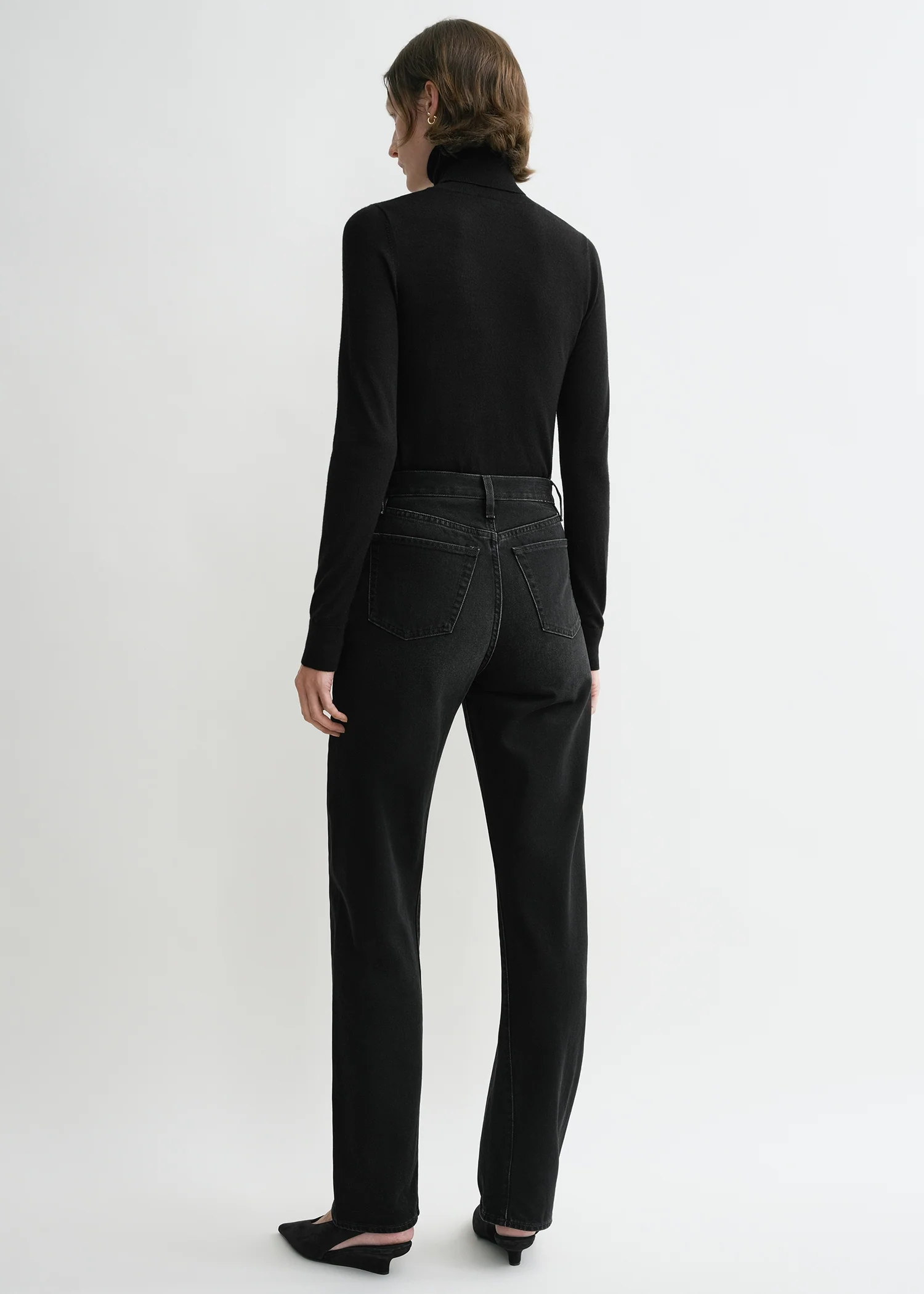 Twisted seam denim full length faded black - Image 3