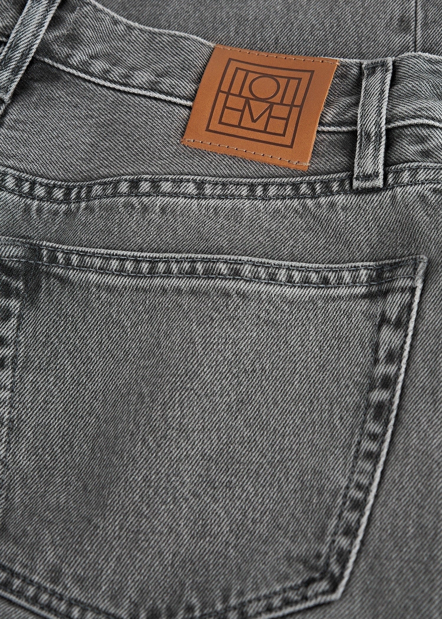 Twisted seam denim full length mid grey - Image 5