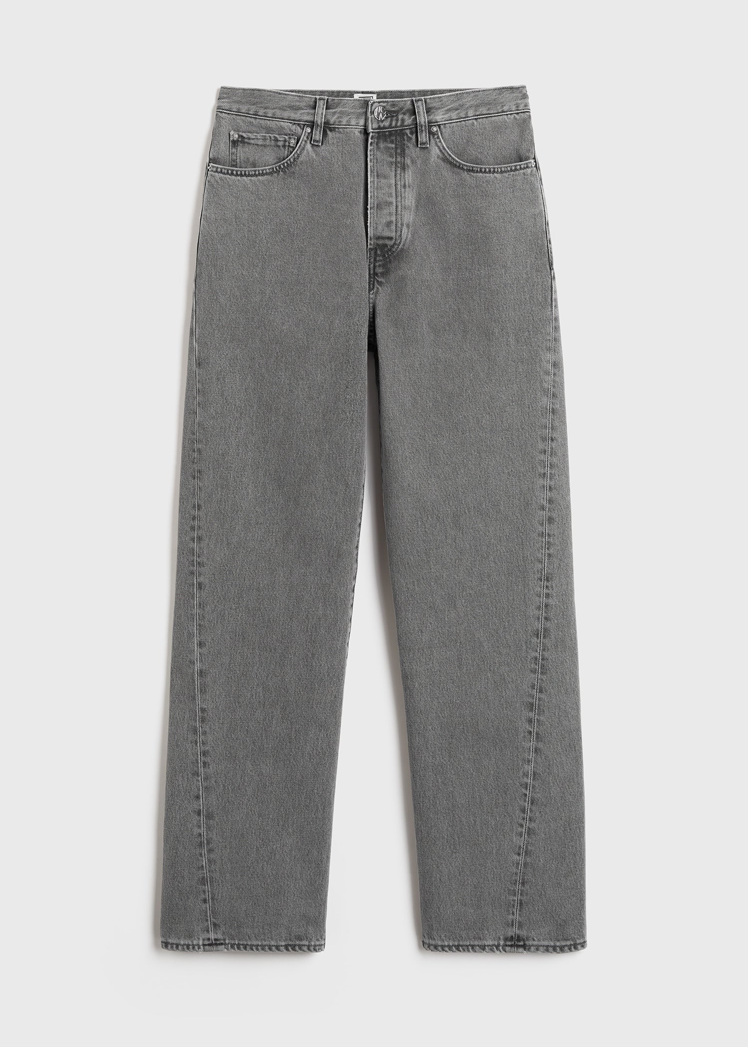 Twisted seam denim full length mid grey - Image 6