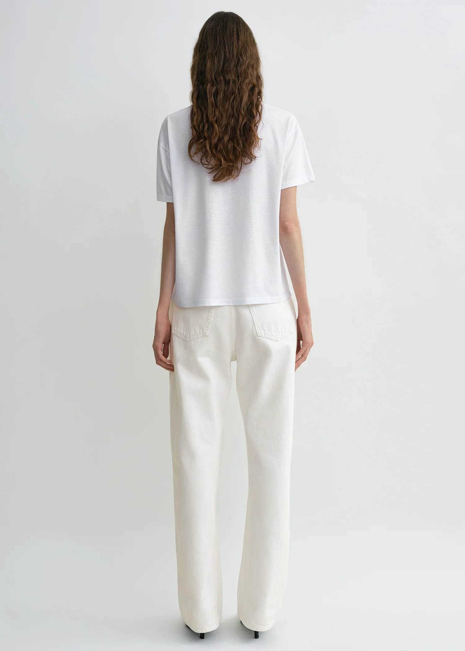 Twisted seam denim full length off-white - Image 3