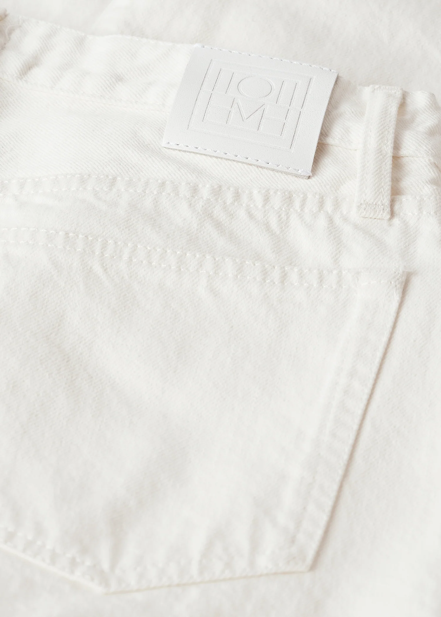 Twisted seam denim full length off-white - Image 5