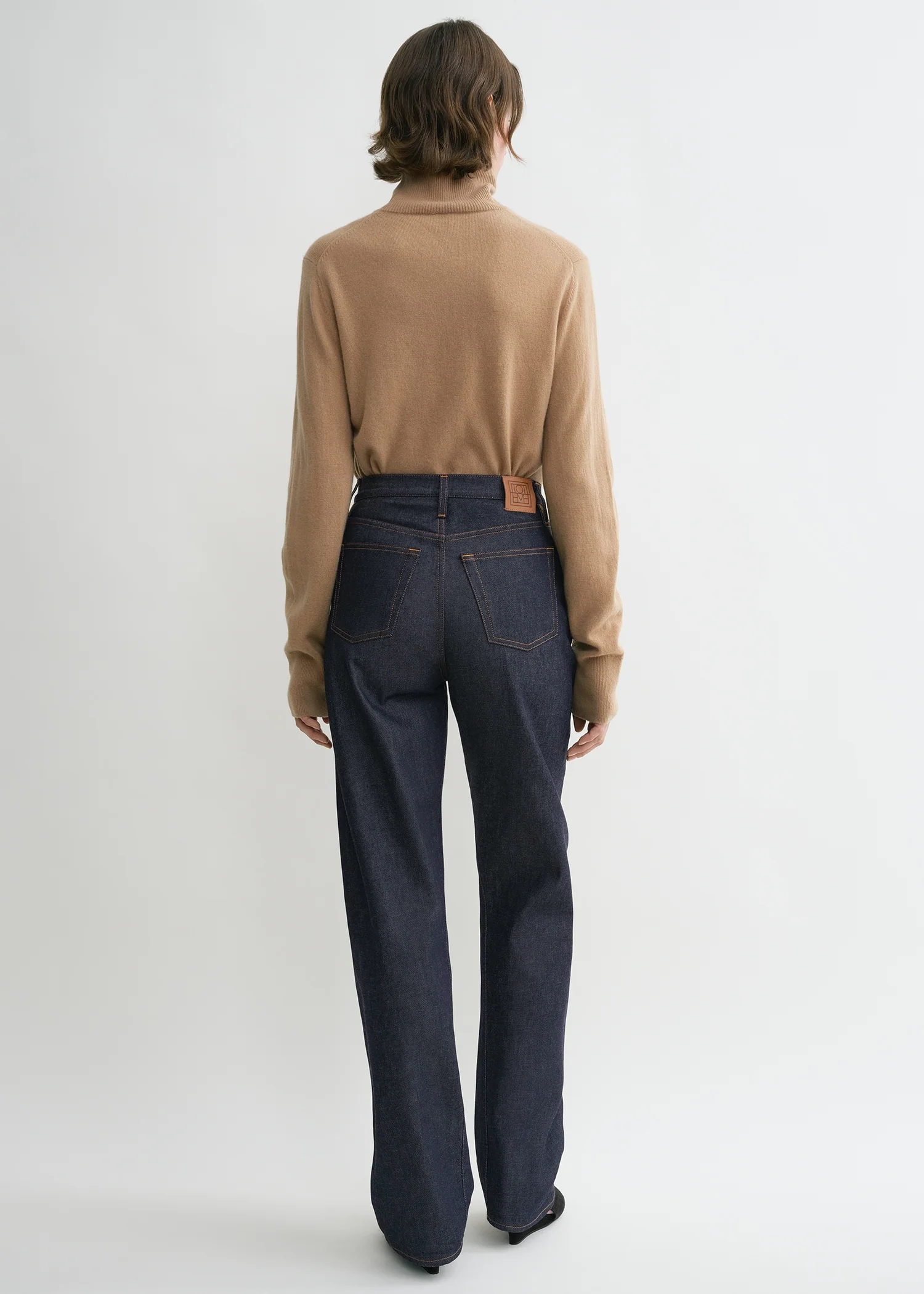 Twisted seam denim full length raw blue - Image 3