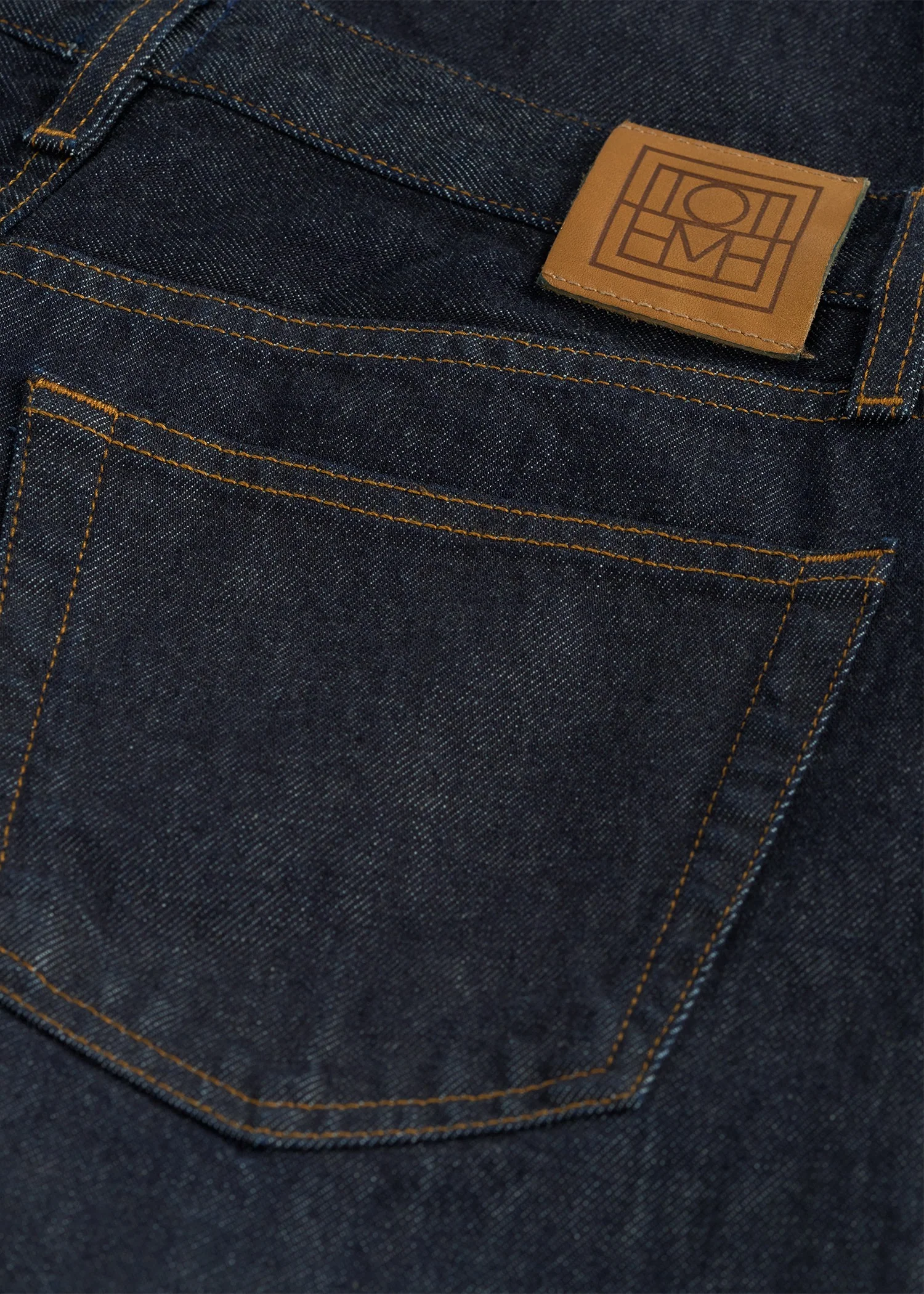 Twisted seam denim full length rinsed blue - Image 5