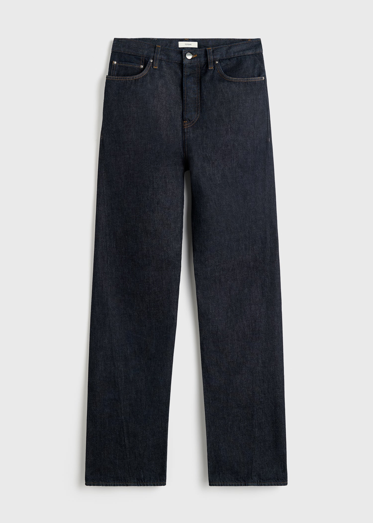 Twisted seam denim full length rinsed blue - Image 6