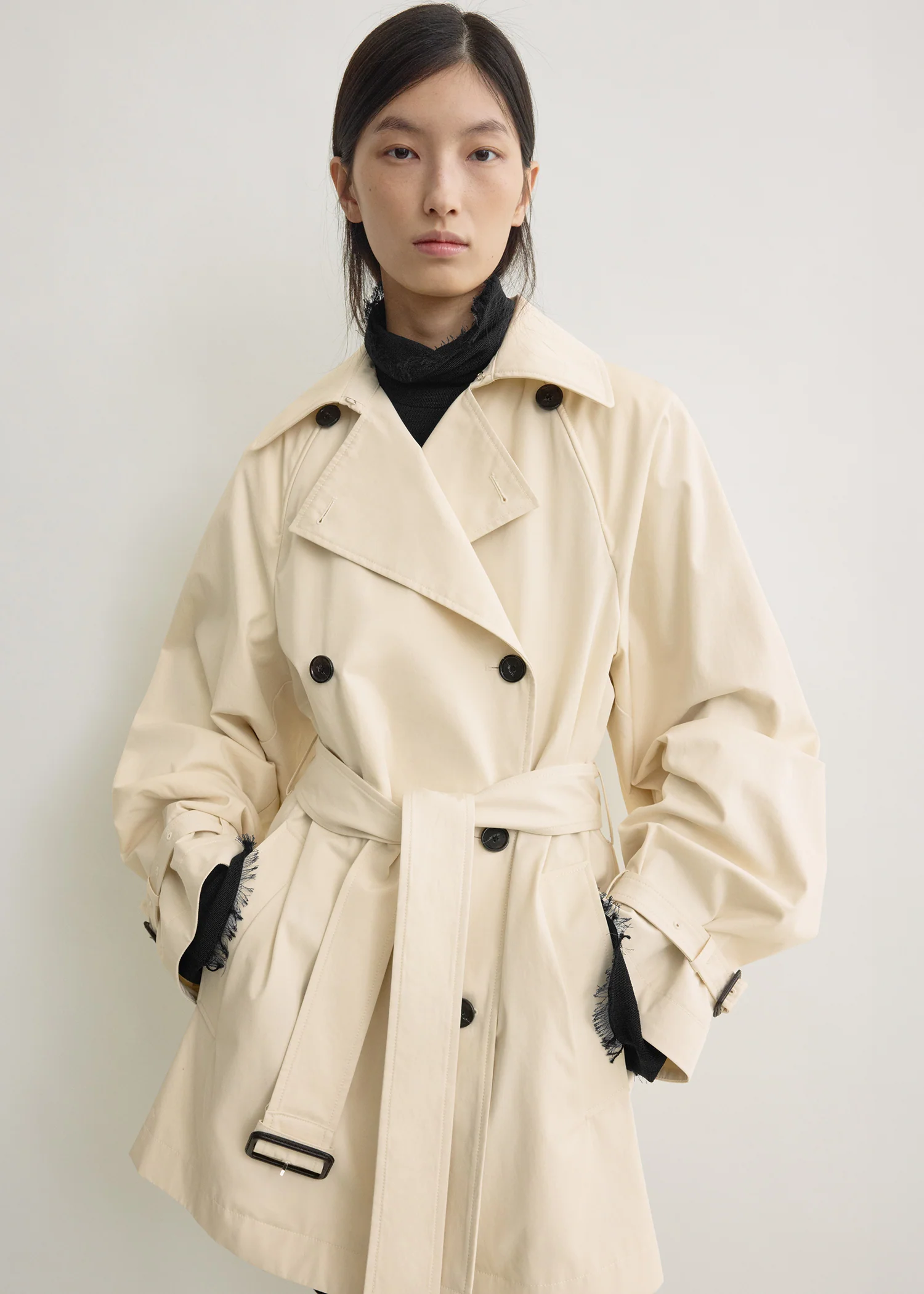 Washed cotton trench stone - Image 5