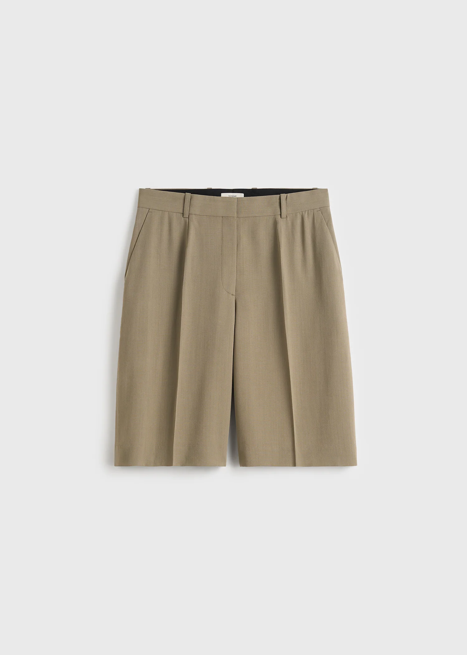 Wide fluid shorts taupe - Image 5