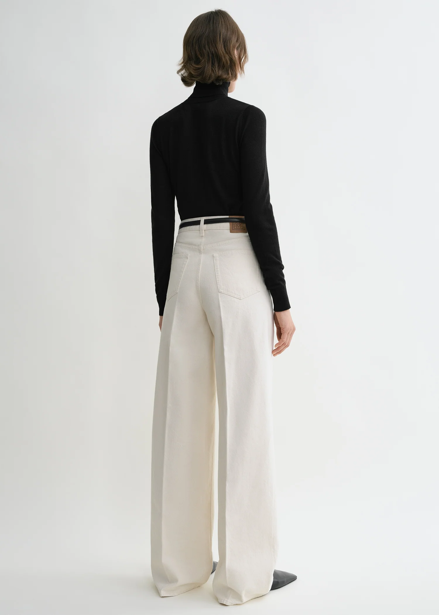 Wide leg denim ecru - Image 3