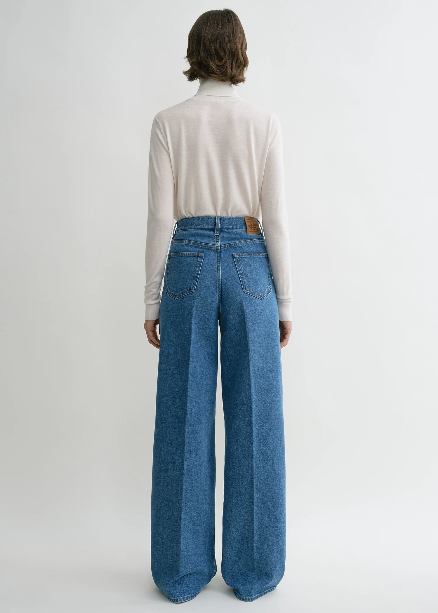 Wide leg denim vibrant blue - Image 3