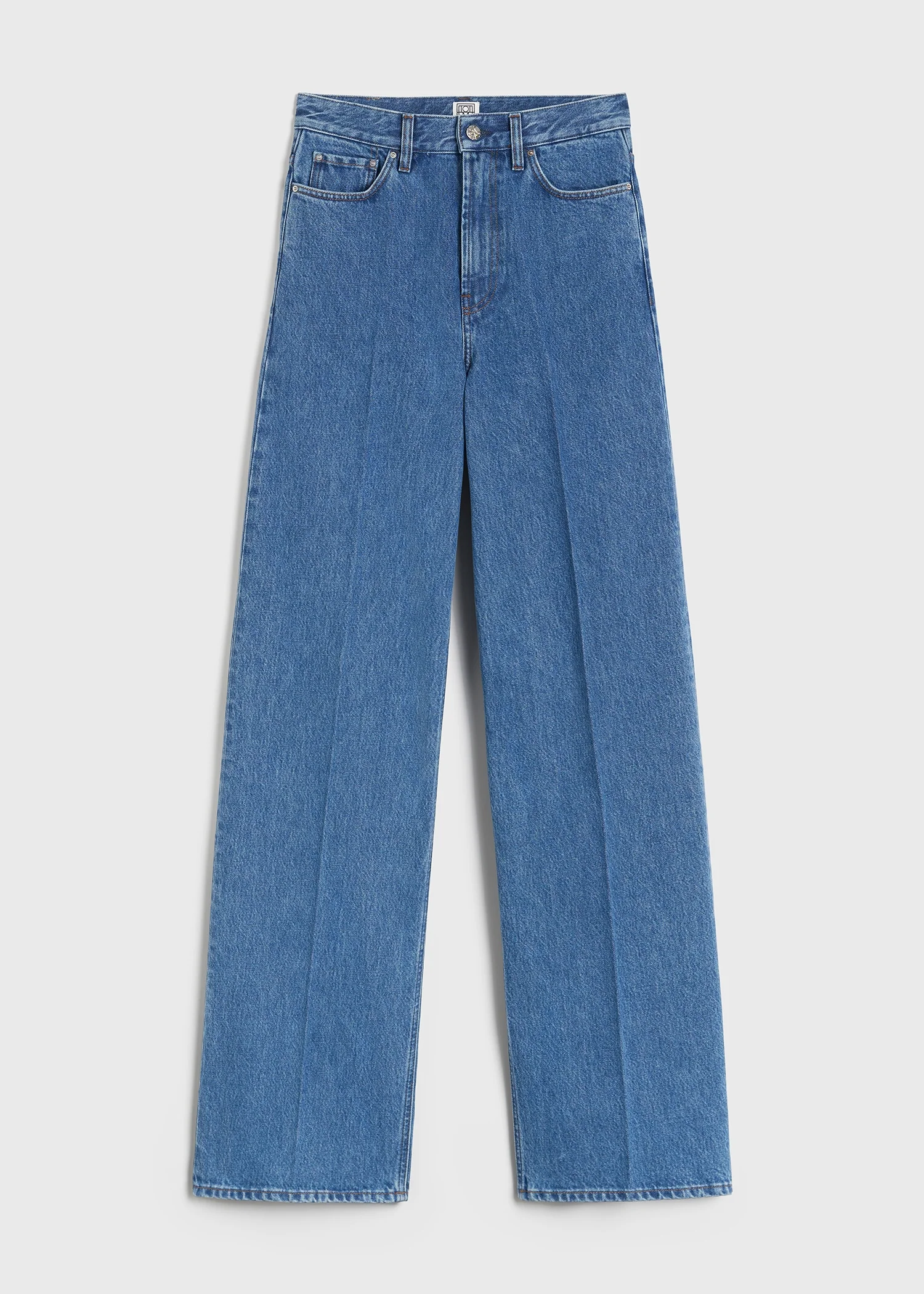 Wide leg denim vibrant blue - Image 6